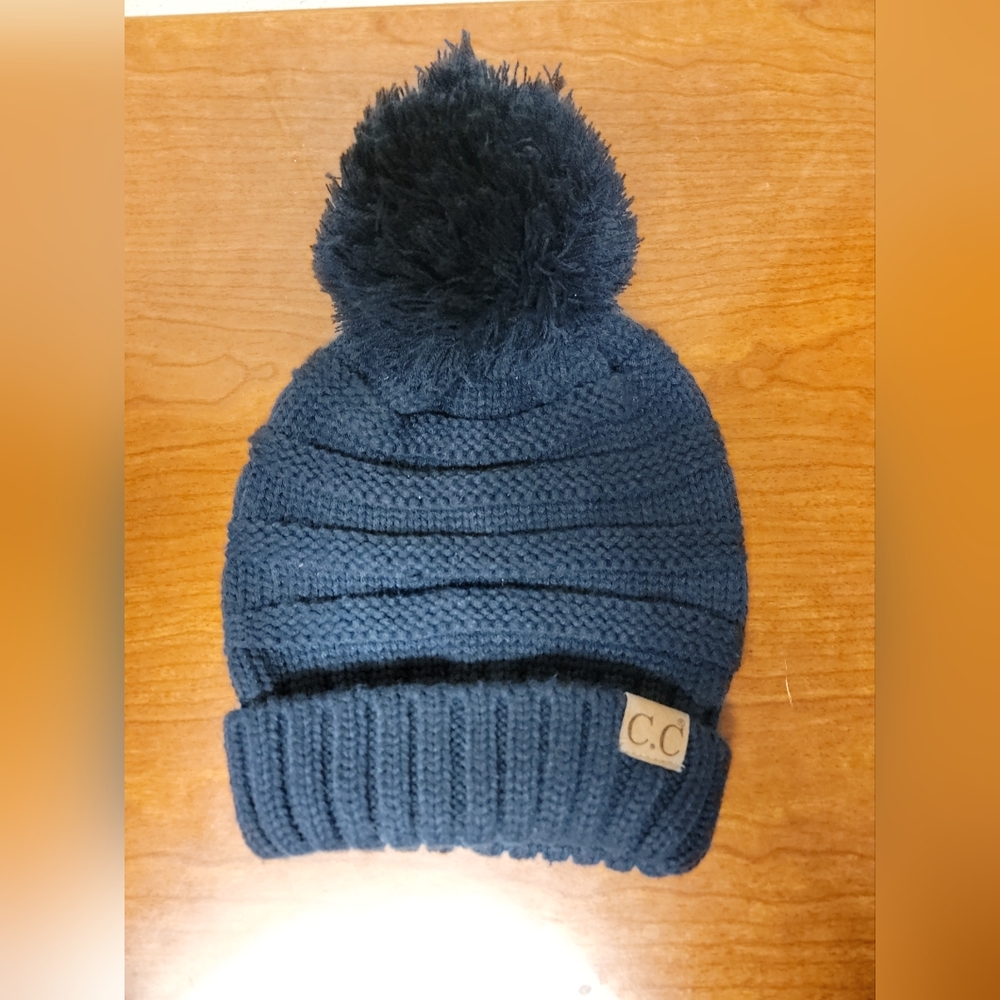 Blue c.c beanie hat cap